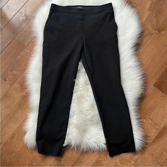 Theory Cropped Slim Pants 00 Black Thaniel - Picture 4 of 8